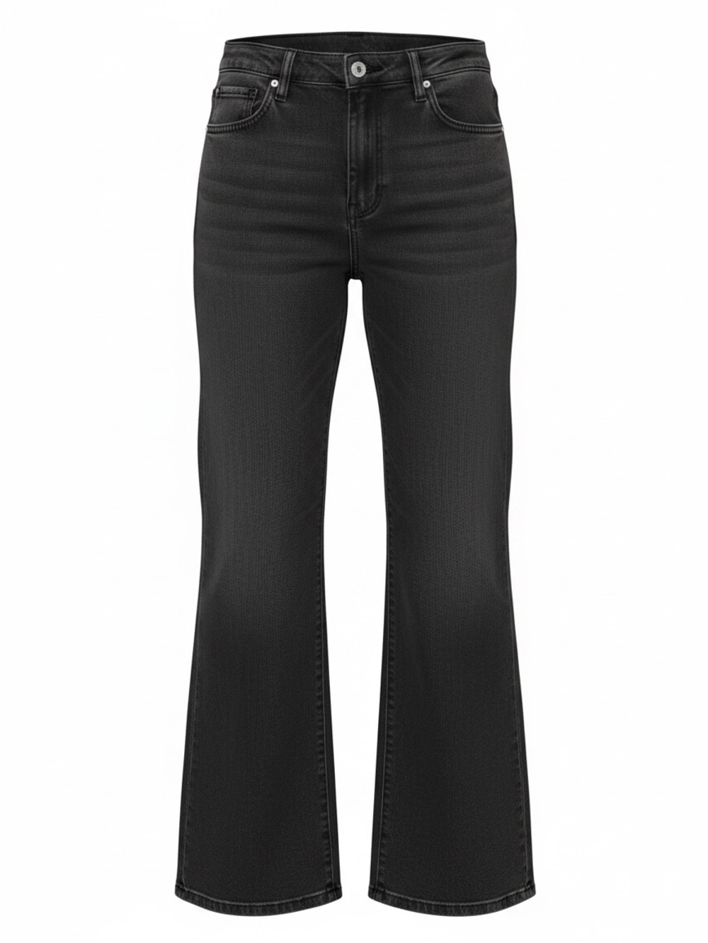 Abercrombie & Fitch Women's High-Rise Black Flared Jeans